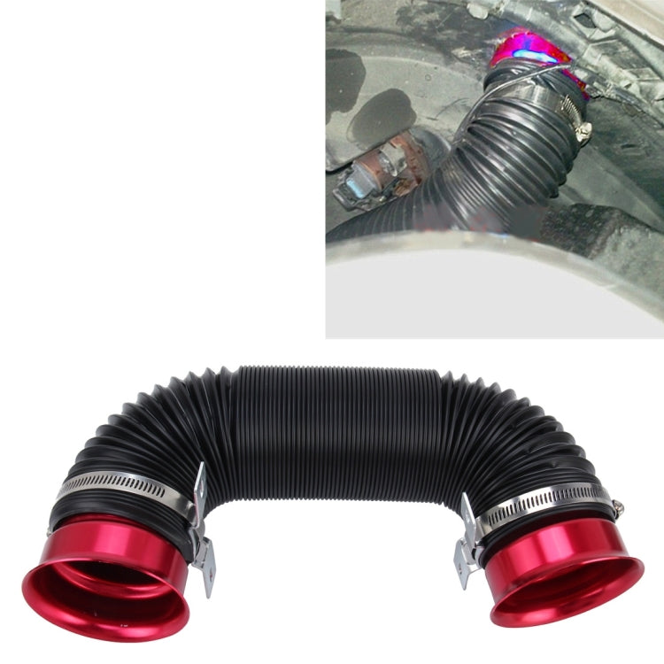 Car Auto Universal Tube Air Filter Adjustable Cold Air Injection Intake System Pipe Without Air Filter(Red) - Air Intake System by buy2fix | Online Shopping UK | buy2fix