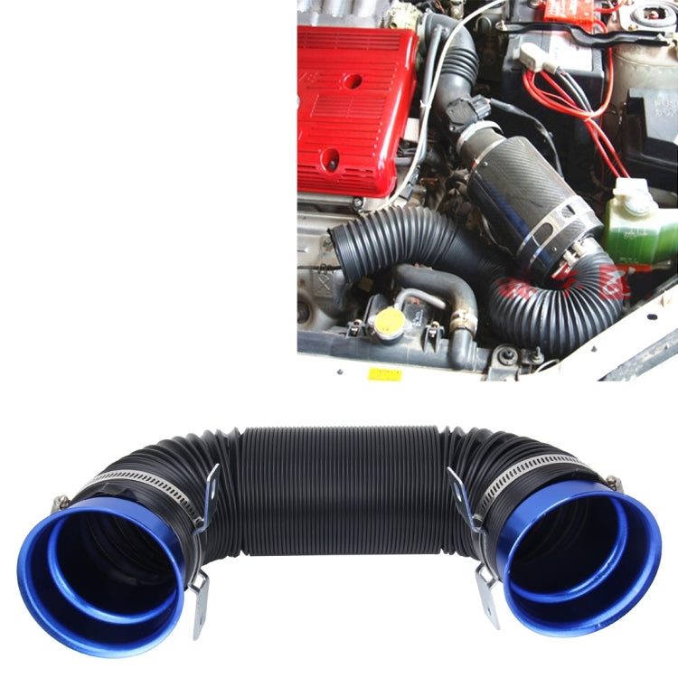 Car Auto Universal Tube Air Filter Adjustable Cold Air Injection Intake System Pipe Without Air Filter(Blue) - Air Intake System by buy2fix | Online Shopping UK | buy2fix