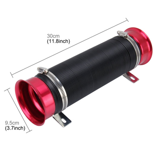 Car Auto Universal Tube Air Filter Adjustable Cold Air Injection Intake System Pipe Without Air Filter(Red) by buy2fix