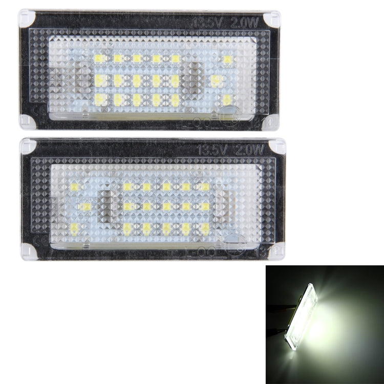 2 PCS License Plate Light with 18 SMD-3528 Lamps for BMW Mini COOPER R50/R52/R53(White Light) - License Plate Lights by buy2fix | Online Shopping UK | buy2fix