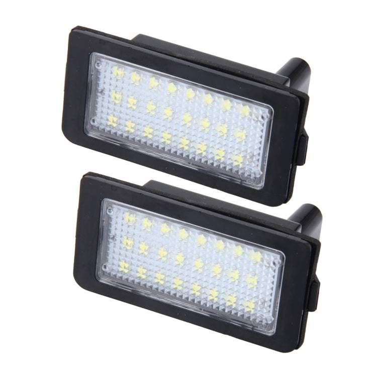 2 PCS Canbus License Plate Light with 24 SMD-3528 Lamps for BMW E38(White Light) - License Plate Lights by buy2fix | Online Shopping UK | buy2fix