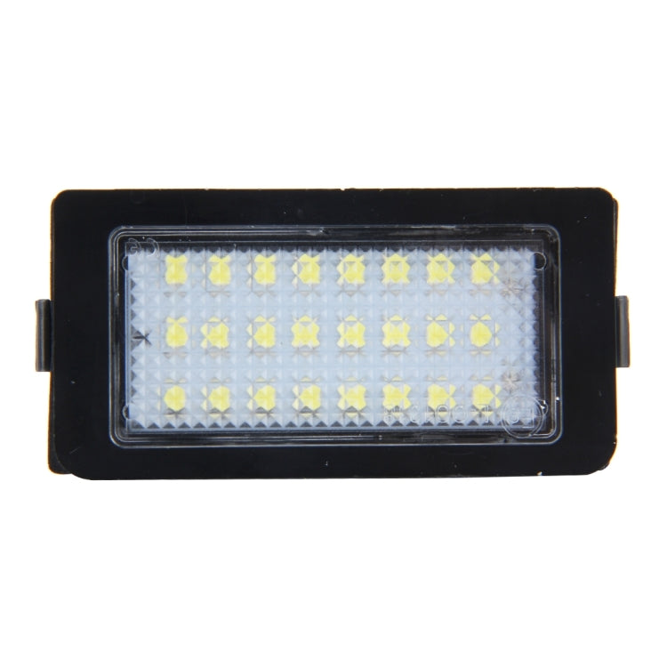 2 PCS Canbus License Plate Light with 24 SMD-3528 Lamps for BMW E38(White Light) - License Plate Lights by buy2fix | Online Shopping UK | buy2fix
