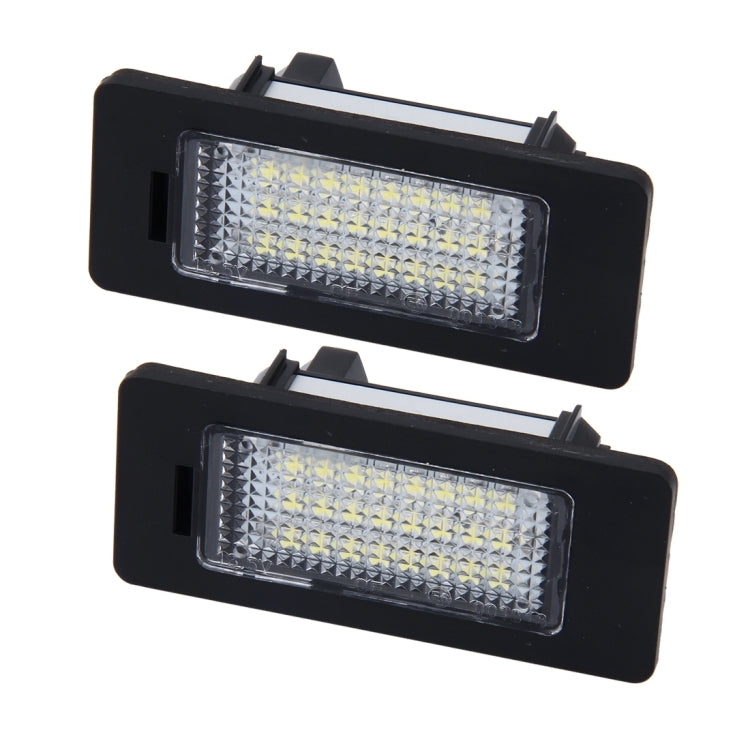 2 PCS License Plate Light with 24 SMD-3528 Lamps for BMW E81/E82/E90/E91/E92/E93/E60/E61/E39 (White Light) - License Plate Lights by buy2fix | Online Shopping UK | buy2fix