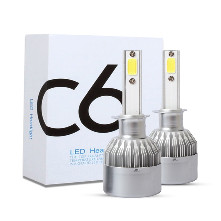 2 PCS H1 18W 1800 LM 3000K IP68 Canbus Constant Current Car LED Headlight with 2 COB Lamps, DC 9-36V(Gold Light) - In Car by buy2fix | Online Shopping UK | buy2fix