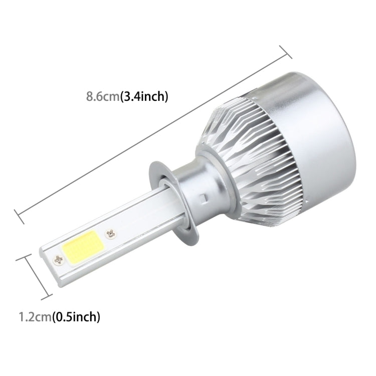 2 PCS H1 18W 1800 LM 6000K IP68 Canbus Constant Current Car LED Headlight with 2 COB Lamps, DC 9-36V(White Light) - LED Headlamps by buy2fix | Online Shopping UK | buy2fix