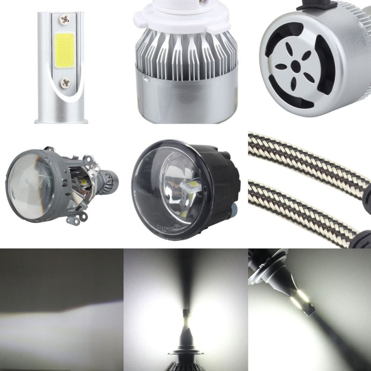 2 PCS H1 18W 1800 LM 6000K IP68 Canbus Constant Current Car LED Headlight with 2 COB Lamps, DC 9-36V(White Light) - LED Headlamps by buy2fix | Online Shopping UK | buy2fix