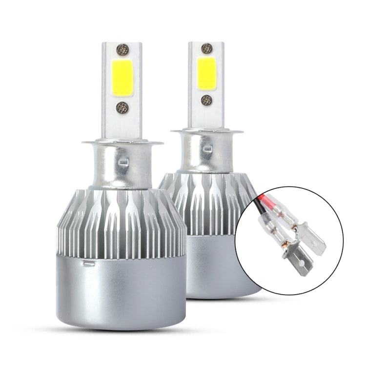 2 PCS H3 18W 1800 LM 8000K IP68 Canbus Constant Current Car LED Headlight with 2 COB Lamps, DC 9-36V(Ice Blue Light) - LED Headlamps by buy2fix | Online Shopping UK | buy2fix