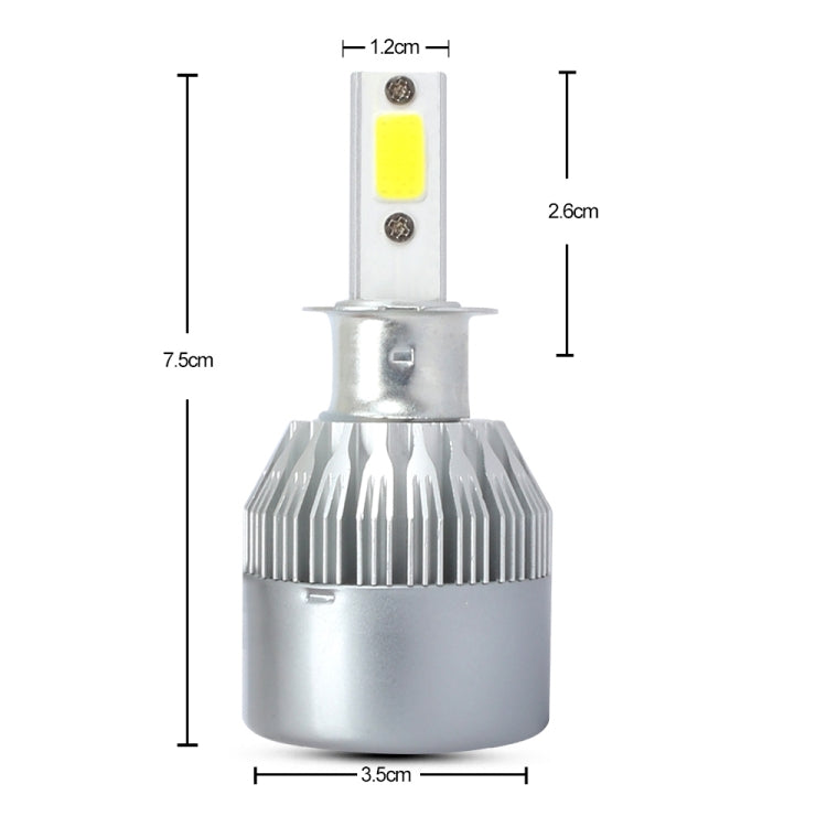 2 PCS H3 18W 1800 LM 8000K IP68 Canbus Constant Current Car LED Headlight with 2 COB Lamps, DC 9-36V(Ice Blue Light) - LED Headlamps by buy2fix | Online Shopping UK | buy2fix