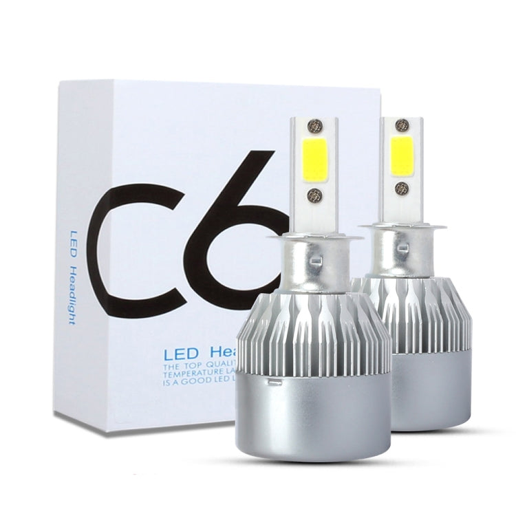2 PCS H3 18W 1800 LM 8000K IP68 Canbus Constant Current Car LED Headlight with 2 COB Lamps, DC 9-36V(Ice Blue Light) - LED Headlamps by buy2fix | Online Shopping UK | buy2fix