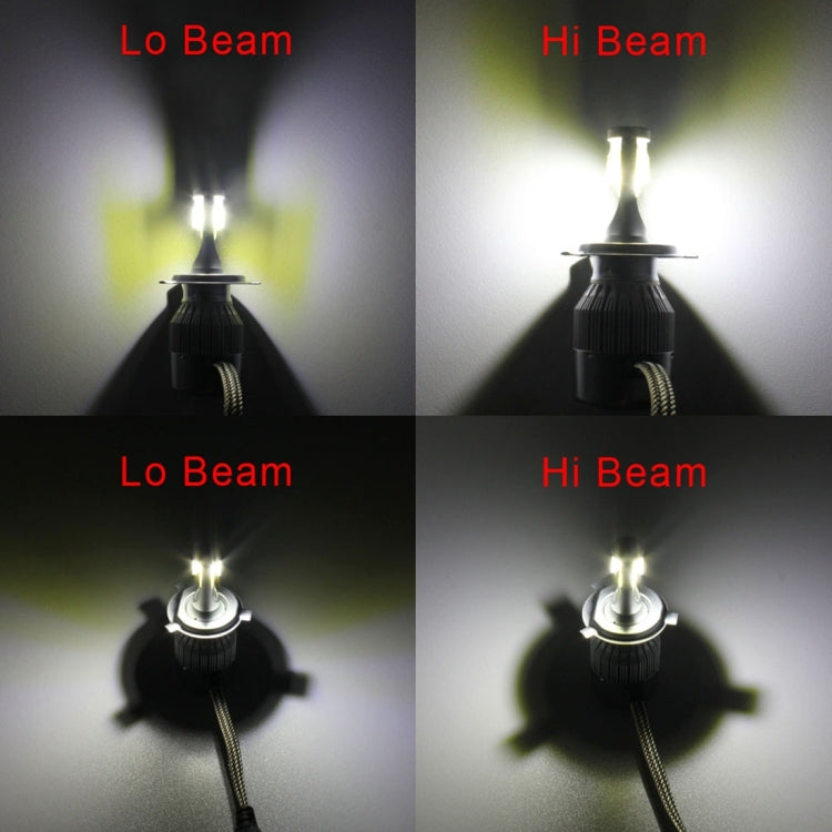 2 PCS H4 18W 1800 LM 6000K IP68 Canbus Constant Current Car LED Headlight with 2 COB Lamps, DC 9-36V(White Light) - LED Headlamps by buy2fix | Online Shopping UK | buy2fix