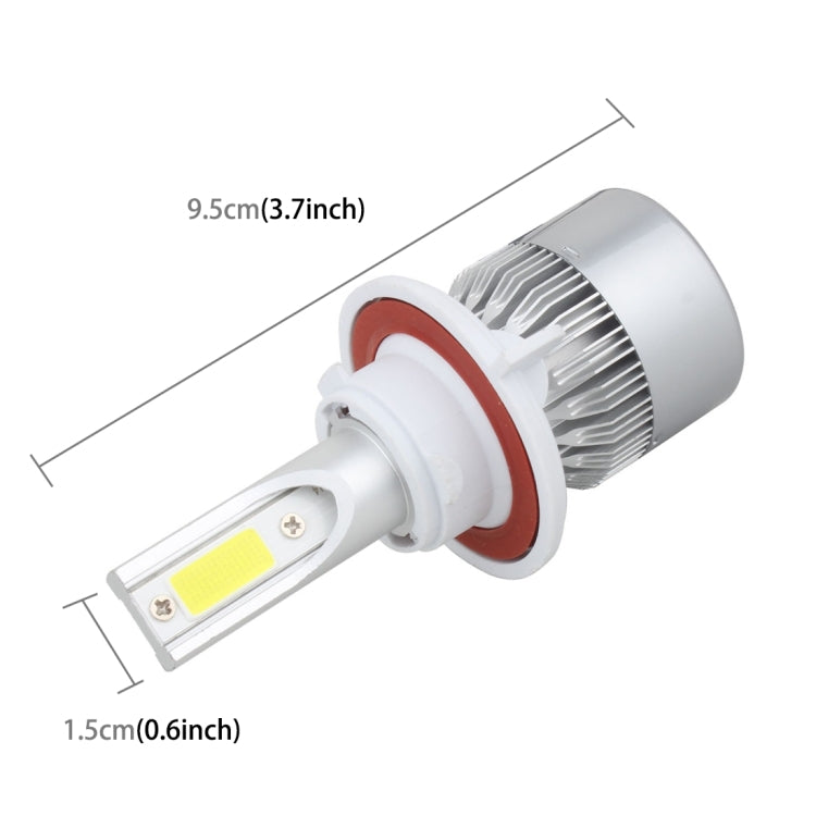 2 PCS H13 18W 1800 LM 6000K IP68 Canbus Constant Current Car LED Headlight with 2 COB Lamps, DC 9-36V(White Light) - In Car by buy2fix | Online Shopping UK | buy2fix