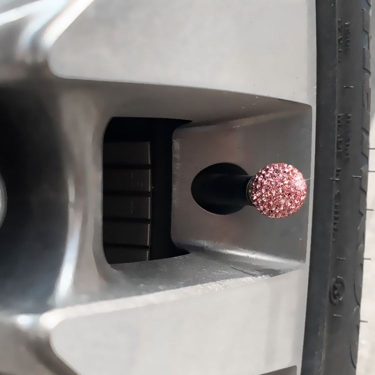 4 PCS Gas Cap Mouthpiece Cover Gas Cap Tire Cap Car Tire Valve Caps(Pink) - Tire Valve Caps by buy2fix | Online Shopping UK | buy2fix