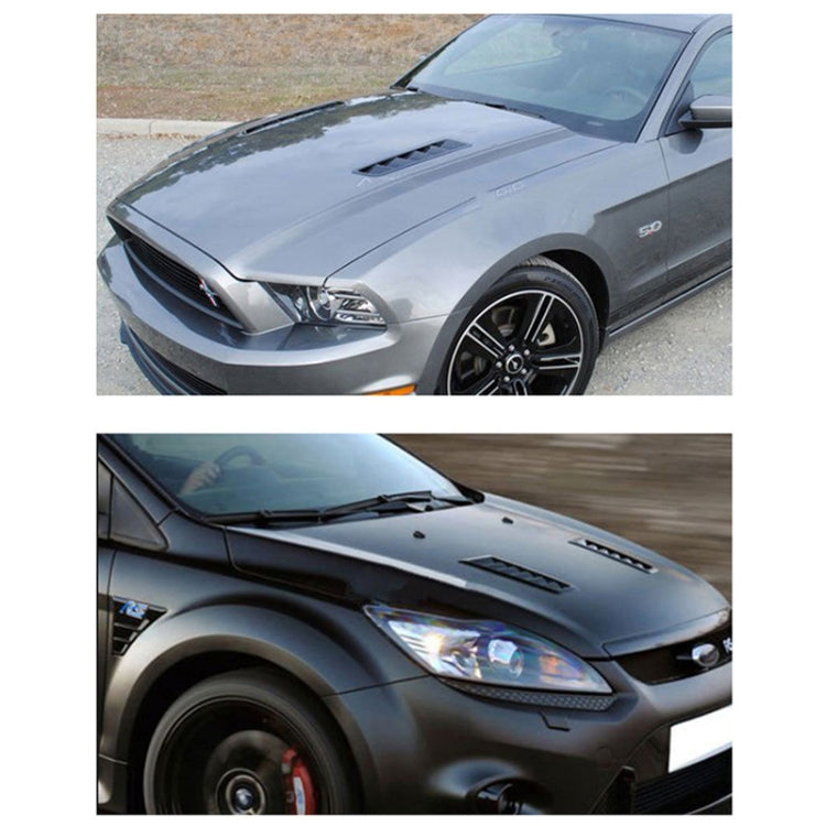 2 PCS Universal Car Air Intake Scoop Bonnet Hood Vent Louver Cooling Panel Trim Set(Black) by buy2fix