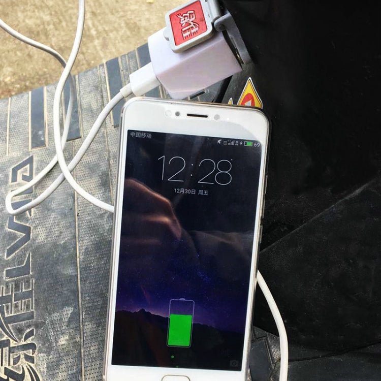 Electrical Motorcycle 36-80V 1A USB Mobile-phone Charger Adapter (White) by buy2fix