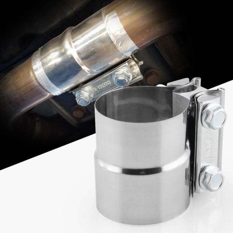 2.5 inch Car Turbo Exhaust Downpipe Stainless Steel Lap Joint Band Clamp by buy2fix