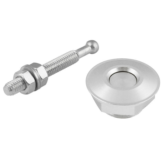 Car Mini Stainless Steel Quick-pins Push Button Billet Hood Pins Lock Clip Kit (Silver) by buy2fix