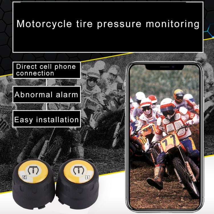 Motorcycle Bluetooth Tire Pressure Monitoring System TPMS Mobile Phone APP Detection 2 External Sensors by buy2fix