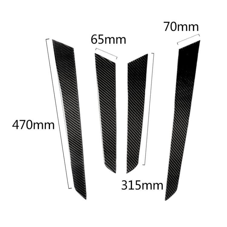 4 PCS Car Carbon Fiber Inner Door Panel Decorative Sticker for Mercedes-Benz W204 2007-2013 - Car Interior Mouldings by buy2fix | Online Shopping UK | buy2fix