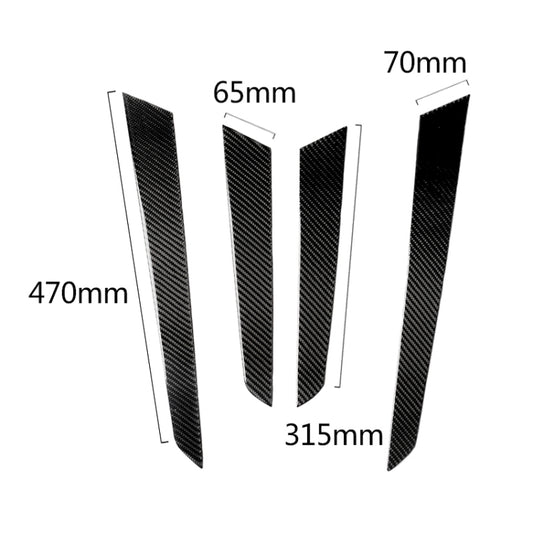 4 PCS Car Carbon Fiber Inner Door Panel Decorative Sticker for Mercedes-Benz W204 2007-2013 by buy2fix