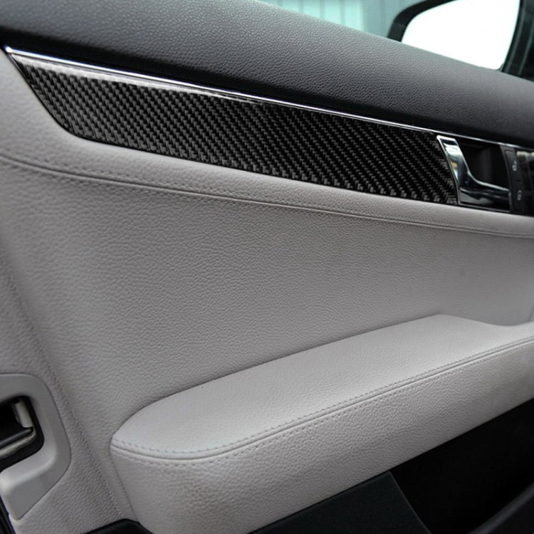 4 PCS Car Carbon Fiber Inner Door Panel Decorative Sticker for Mercedes-Benz W204 2007-2013 - Car Interior Mouldings by buy2fix | Online Shopping UK | buy2fix