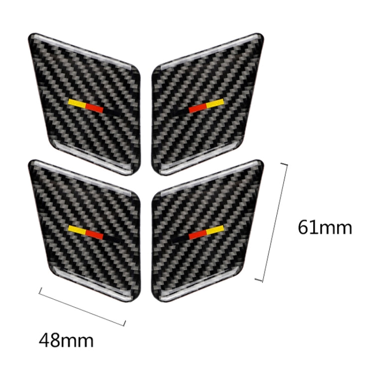 4 PCS Car German Flag Carbon Fiber Door Inner Handle Wrist Panel Decorative Sticker for Mercedes-Benz C Class 2007-2013 / E Class 2009-2016 - Car Interior Mouldings by buy2fix | Online Shopping UK | buy2fix