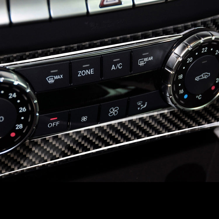 Car Carbon Fiber Air Conditioning Knob Control Panel Decorative Sticker for Mercedes-Benz W204 C Class 2011-2013 by buy2fix