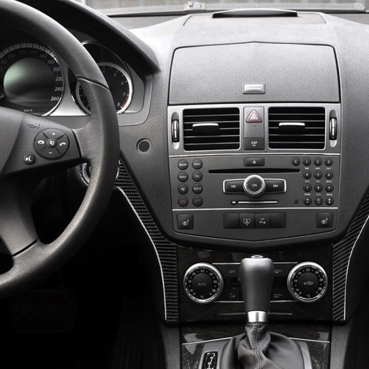 3 PCS Car Carbon Fiber Headlights Frame Decorative Sticker for Mercedes-Benz W204 C Class 2007-2010, Left Drive by buy2fix