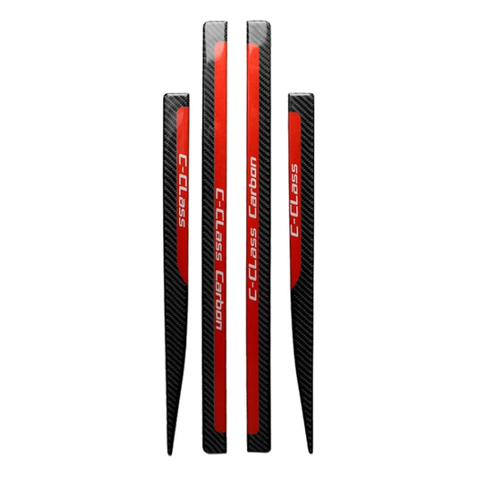 4 PCS Car Carbon Fiber Threshold Decorative Sticker for Mercedes-Benz W204 C Class 2007-2013 by buy2fix