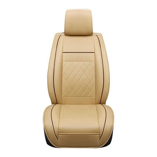 Car Leather Full Coverage Seat Cushion Cover, Standard Version, Only One Seat(Beige) by buy2fix