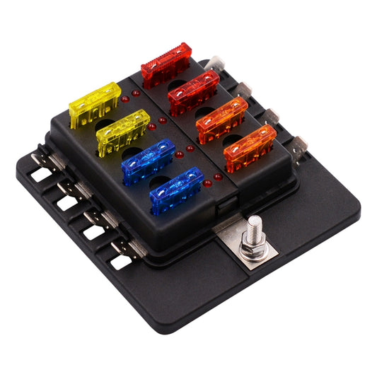 1 in 8 Out Fuse Box PC Terminal Block Fuse Holder Kits with LED Warning Indicator for Auto Car Truck Boat - Fuse by buy2fix | Online Shopping UK | buy2fix