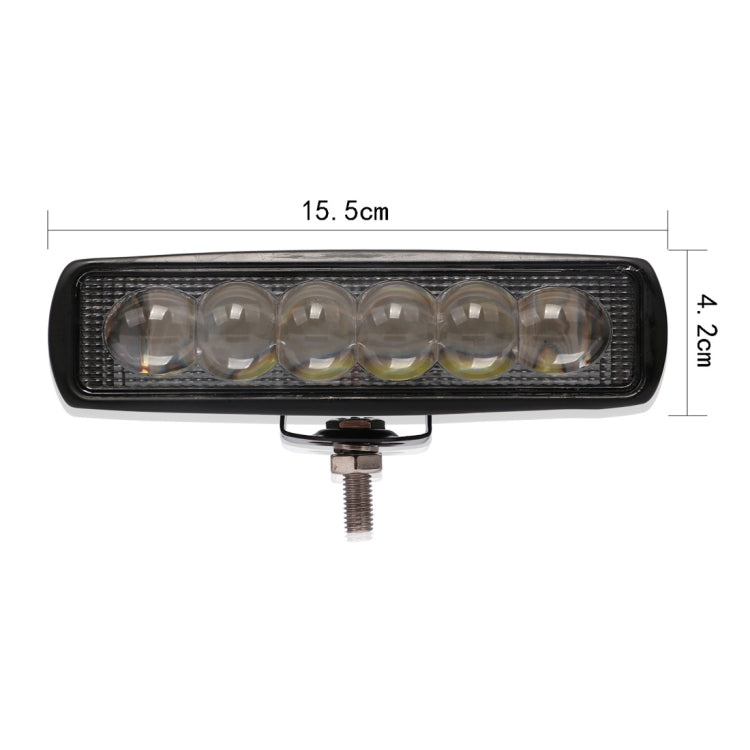 6 inch 18W 6000K IP68 8D Car Boat Marine Work Lights Spotlight LED Bulbs, DC 10-30V (White Light) - Work Lights by buy2fix | Online Shopping UK | buy2fix