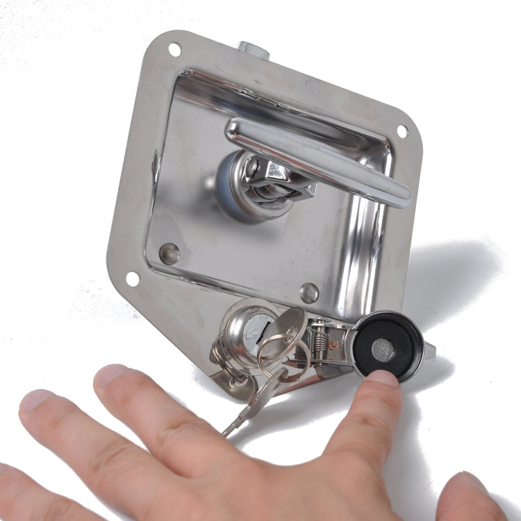 Folding T Handle Lock Stainless Steel Flush Mount Tool Box for Trailer / Yacht / Truck - Locks & Hasps by buy2fix | Online Shopping UK | buy2fix