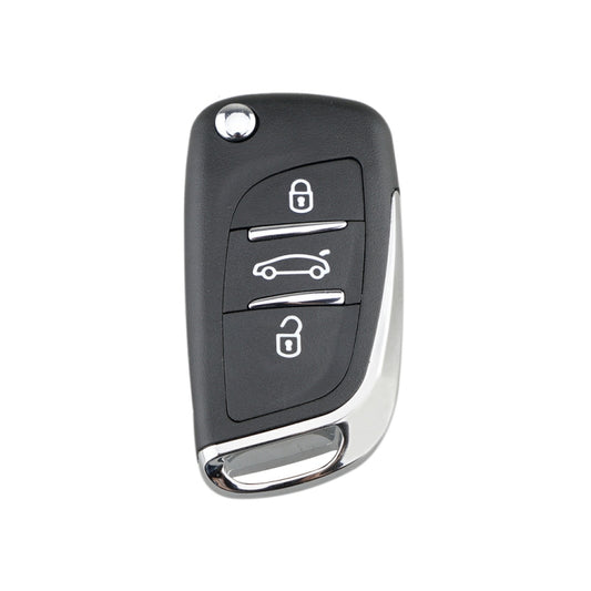 For PEUGEOT Car Keys Replacement 3 Buttons Car Key Case with Holder, without Grooved by buy2fix