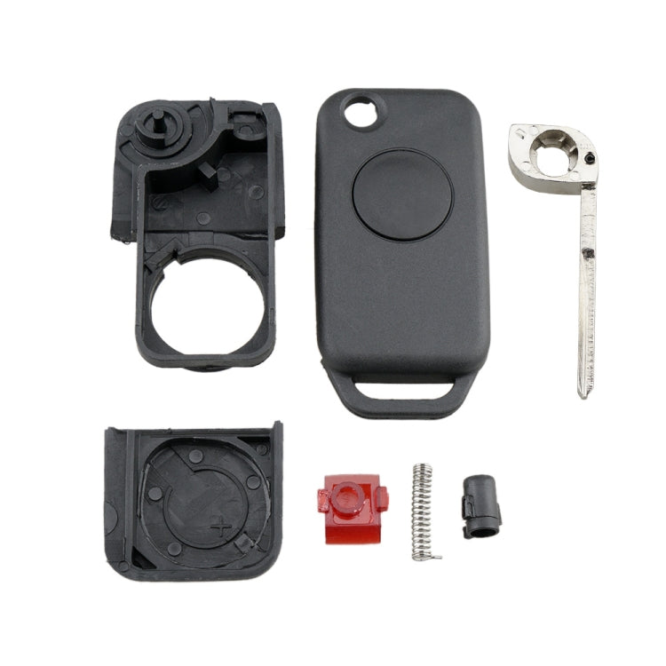 For Mercedes-Benz Car Keys Replacement 1 Button Car Key Case with Foldable Key Blade by buy2fix