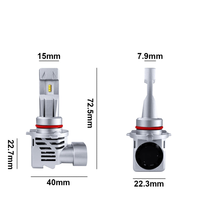 2 PCS M3 9005 / HB3 / H10 DC9-32V / 17W / 6500K / 2000LM IP68 Car LED Headlight Lamps(Cool White) - LED Headlamps by buy2fix | Online Shopping UK | buy2fix