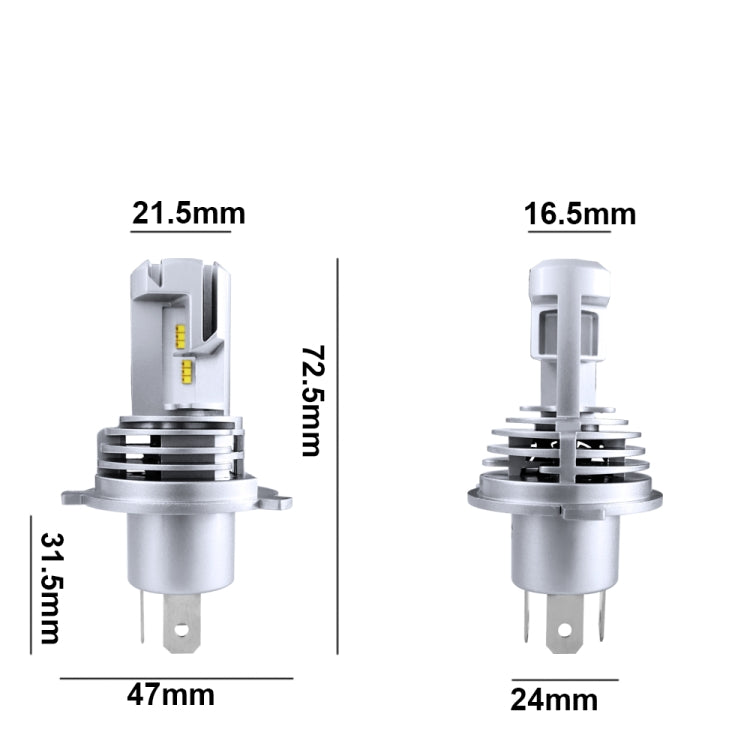 2 PCS M3 H4 DC9-32V / 17W / 6500K / 2000LM IP68 Car LED Headlight Lamps(Cool White) - LED Headlamps by buy2fix | Online Shopping UK | buy2fix