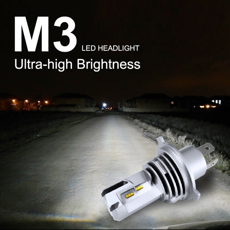 2 PCS M3 H4 DC9-32V / 17W / 6500K / 2000LM IP68 Car LED Headlight Lamps(Cool White) - LED Headlamps by buy2fix | Online Shopping UK | buy2fix