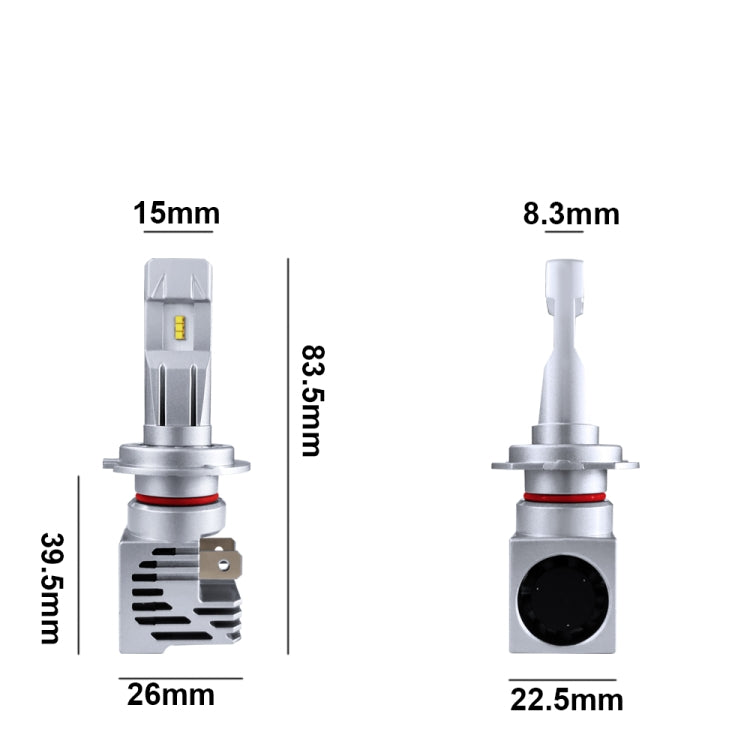 2 PCS M3 H7 DC9-32V / 17W / 6500K / 2000LM IP68 Car LED Headlight Lamps(Cool White) - LED Headlamps by buy2fix | Online Shopping UK | buy2fix