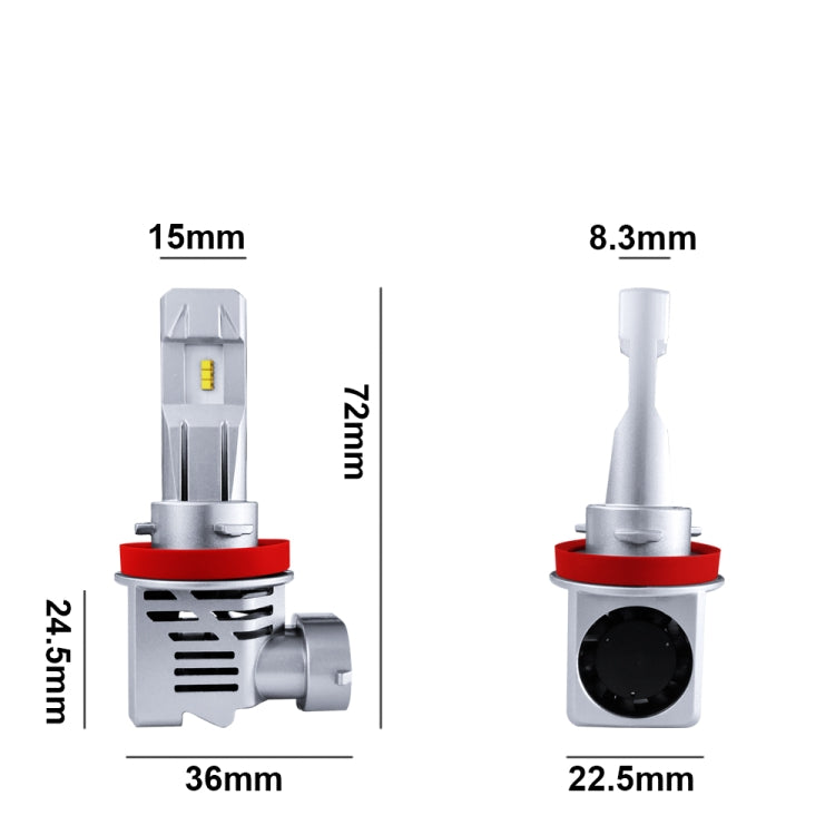 2 PCS M3 H8 / H9 / H11 DC9-32V / 17W / 6500K / 2000LM IP68 Car LED Headlight Lamps(Cool White) - LED Headlamps by buy2fix | Online Shopping UK | buy2fix