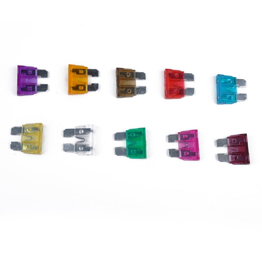 100 PCS Mix Assorted Car Motorcycle Truck Blade Fuse Set 3A 5A 7.5A 10A 15A 20A 25A 30A 35A 40A with Huse Holder by buy2fix