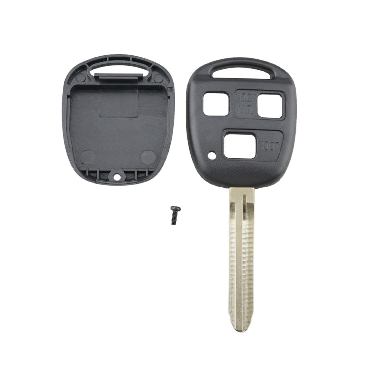 For TOYOTA Car Keys Replacement 3 Buttons Car Key Case with Key Blade - Car Key Cases by buy2fix | Online Shopping UK | buy2fix