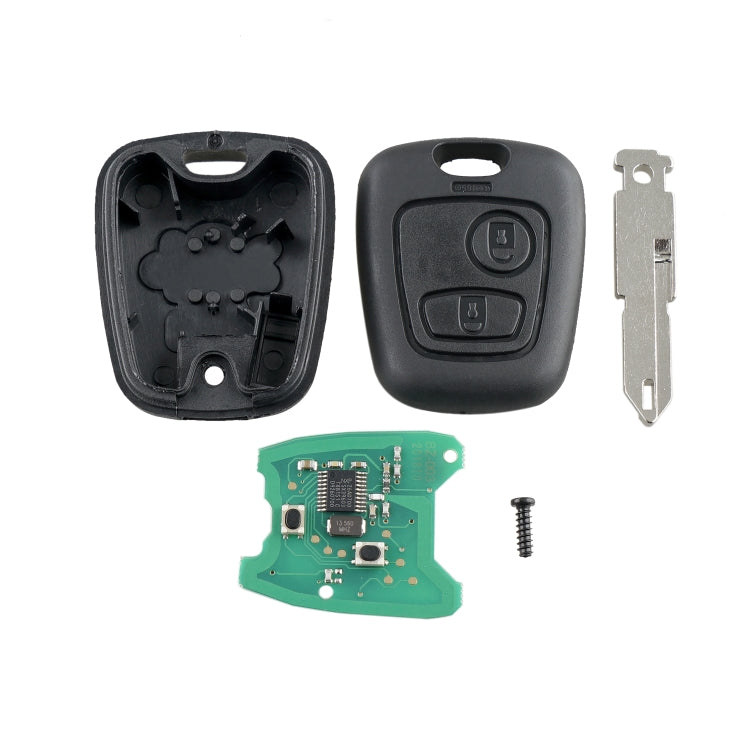 For PEUGEOT 206 2 Buttons Intelligent Remote Control Car Key with Integrated Chip & Battery, Frequency: 433MHz by buy2fix