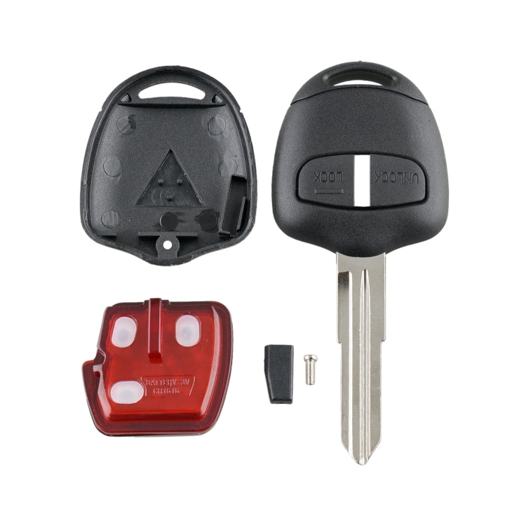 For MITSUBISHI 2 Buttons Intelligent Remote Control Car Key with 46 Chip & Battery & Right Slot, Frequency: 433MHz - Remote Car Key by buy2fix | Online Shopping UK | buy2fix