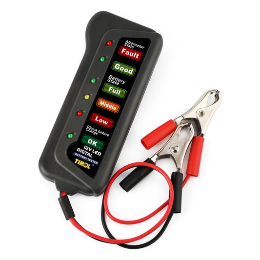 TIROL T16897 12V Auto Car Digital Battery Alternator Tester 6 LED Lights Display - Code Readers & Scan Tools by buy2fix | Online Shopping UK | buy2fix