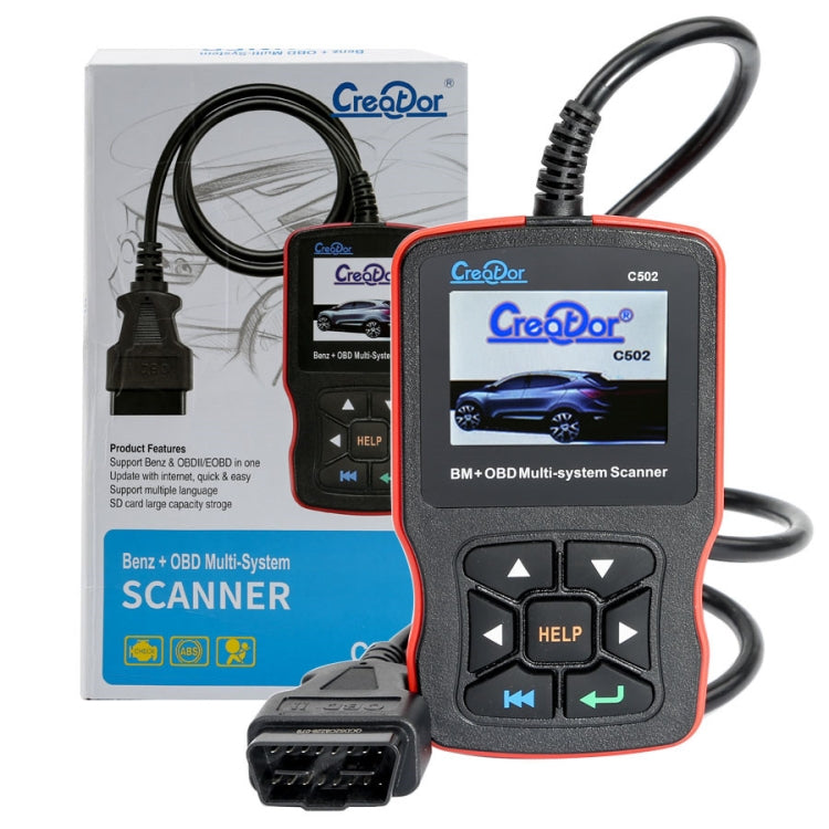 Creator C502 V7.6 Car OBD2 Multi-system Scanner Car Diagnostic Tool for Mercedes-Benz before 2016 by buy2fix