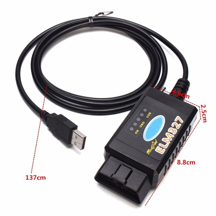 ELM327 Interface USB OBDII Auto Diagnostic Scanner Tool with Switch - Code Readers & Scan Tools by buy2fix | Online Shopping UK | buy2fix