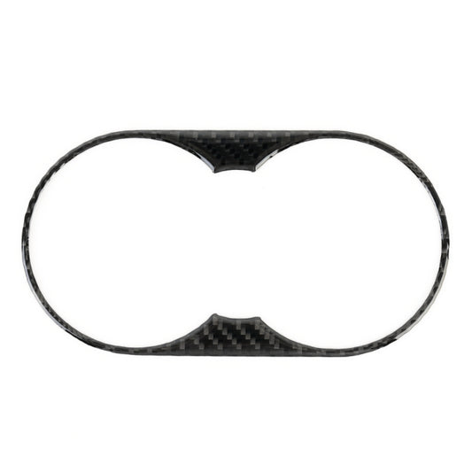 Car Carbon Fiber Rear Armrest Water Cup Holder Panel Decorative Sticker for Volkswagen Touareg 2011-2018 by buy2fix