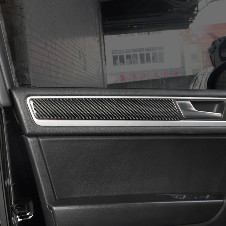 4 PCS Car Carbon Fiber Door Panel Decorative Sticker for Volkswagen Touareg 2011-2018 - Car Interior Mouldings by buy2fix | Online Shopping UK | buy2fix