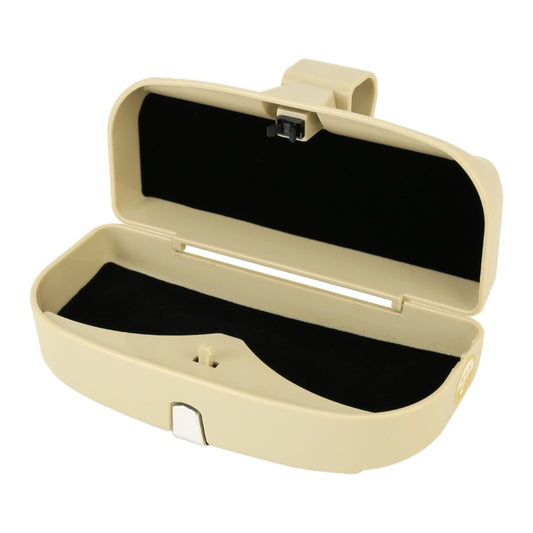 Car Multi-functional Glasses Case Sunglasses Box with Card Slot, Flat Style (Beige) by buy2fix