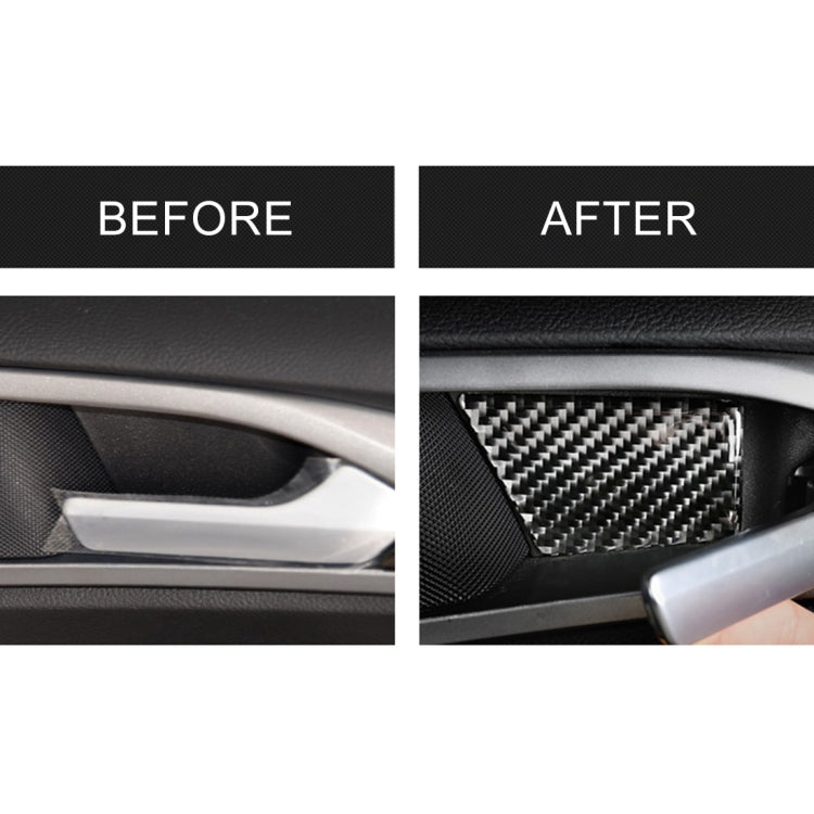 4 PCS Car Carbon Fiber Door Inner Handle Wrist Panel Decorative Sticker for Ford New Mondeo 2013-2019 - Car Interior Mouldings by buy2fix | Online Shopping UK | buy2fix